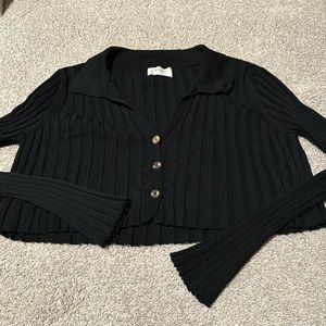 DISSH Cropped Ribbed Cardigan
